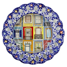 Load image into Gallery viewer, Hand-Painted Traditional Floral Portuguese Windows 11" Decorative Plate