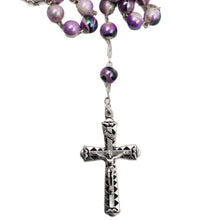 Load image into Gallery viewer, Our Lady of Fatima Made in Portugal Purple Marble Rosary
