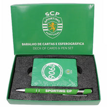 Load image into Gallery viewer, Sporting CP SCP Portuguese Soccer Deck of Cards and Pen Set