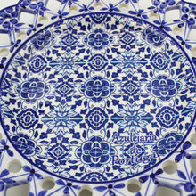 Load image into Gallery viewer, Hand-Painted Traditional Floral Blue Tile Azulejo 11" Decorative Plate