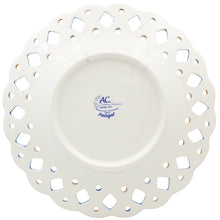 Load image into Gallery viewer, Portuguese Azulejo Decorative Ceramic Plate – Traditional Blue and Yellow Tile Design, 11" Diameter