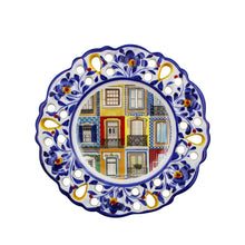 Load image into Gallery viewer, Hand-Painted Traditional Floral Portuguese Windows 6" Decorative Plate