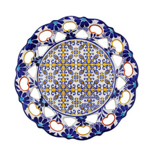 Load image into Gallery viewer, Hand-Painted Traditional Floral Blue and Yellow Tile Azulejo 9.5" Decorative Plate