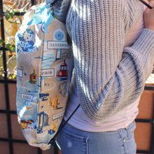 Load image into Gallery viewer, Portugal Cities and Towns Cotton Drawstring Bag