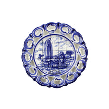 Load image into Gallery viewer, Traditional Portuguese Blue Floral Ceramic Our Lady of Fatima 5" Decorative Plate