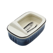 Load image into Gallery viewer, Traditional Blue and White Decorative Ceramic Sardine Can