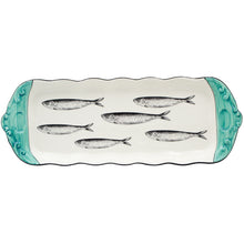 Load image into Gallery viewer, Portuguese Ceramic Serving Platter with Sardine Design