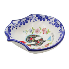 Load image into Gallery viewer, Portuguese Ceramic Sea Shell Dish with Rooster and Hand-Painted Floral Design
