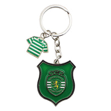 Load image into Gallery viewer, Sporting CP Logo and Soccer Jersey Metal Keychain