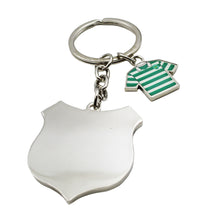 Load image into Gallery viewer, Sporting CP Logo and Soccer Jersey Metal Keychain
