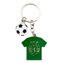 Load image into Gallery viewer, Sporting CP Soccer Shirt and Ball Metal Keychain