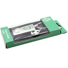 Load image into Gallery viewer, Sporting CP Metal Keychain with Embossed Club Crest and Soccer Ball Charm