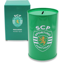 Load image into Gallery viewer, Official Sporting CP Aluminum Piggy Bank with Sporting Crest