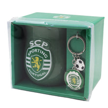 Load image into Gallery viewer, Officially Licensed Sporting Mug and Keychain Set in Gift Box - Green Mug & Keychain with Logo