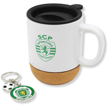 Load image into Gallery viewer, Officially Licensed Sporting Travel Mug with Removable Cork Bottom and Keychain Set