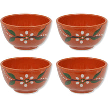 Load image into Gallery viewer, Hand-Painted Terracotta Vinho Verde Tinto Bowls – Set of 4