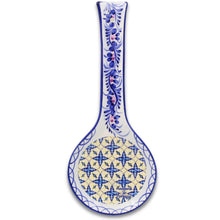 Load image into Gallery viewer, Traditional Tile Azulejo Yellow & Blue Ceramic Spoon Rest Utensil Holder, Tomar
