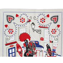 Load image into Gallery viewer, Portuguese Rooster & Sardine on Tram Themed Decorative Kitchen Dish Towel, Set of 2