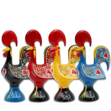 Load image into Gallery viewer, Traditional Hand-Painted Portuguese Good Luck Rooster Metal Figurine, 6"