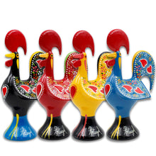 Load image into Gallery viewer, Traditional Hand-Painted Portuguese Good Luck Rooster Metal Figurine, 8.25"