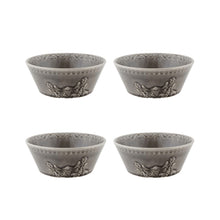 Load image into Gallery viewer, Bordallo Pinheiro Rua Nova Anthracite Cereal Bowl, Set of 4