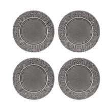 Load image into Gallery viewer, Bordallo Pinheiro Rua Nova Anthracite Dinner Plate, Set of 4