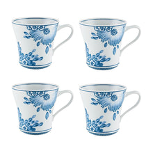 Load image into Gallery viewer, Vista Alegre Coralina Blue Mugs, Set of 4