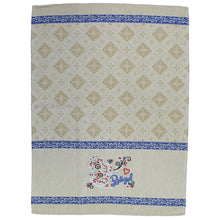 Load image into Gallery viewer, Traditional Portuguese Viana Heart Blue & Beige Cotton Kitchen Dish Towel, Set of 2