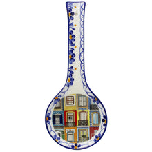 Load image into Gallery viewer, Traditional Portuguese Windows Decorative Ceramic Spoon Rest, Utensil Holder