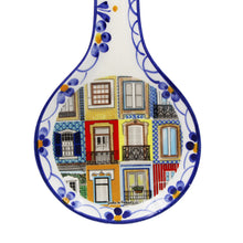 Load image into Gallery viewer, Traditional Portuguese Windows Decorative Ceramic Spoon Rest, Utensil Holder