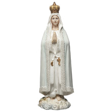 Load image into Gallery viewer, Our Lady of Fatima Figurine with Crown and Rosary