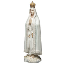 Load image into Gallery viewer, Our Lady of Fatima Figurine with Crown and Rosary