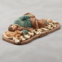Load image into Gallery viewer, Sleeping Saint Joseph Figurine – Religious Statue of St. Joseph Resting on Blanket