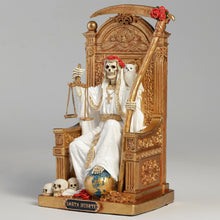 Load image into Gallery viewer, Santa Muerte On Throne With Scythe And Scale Firgurine
