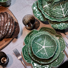 Load image into Gallery viewer, Bordallo Pinheiro Cabbage Dessert Plate, Set of 4