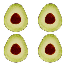 Load image into Gallery viewer, Bordallo Pinheiro Tropical Fruits Avocado Dessert Plate, Set of 4