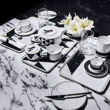 Load image into Gallery viewer, Vista Alegre Carrara Coffee Cup & Saucer, Set of 4