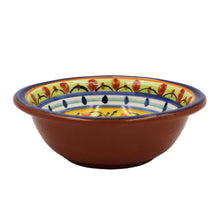 Load image into Gallery viewer, Hand-Painted Portuguese Pottery Clay Terracotta Colorful Dessert Bowl Set
