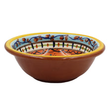Load image into Gallery viewer, Hand-Painted Portuguese Pottery Clay Terracotta Colorful Dessert Bowl Set