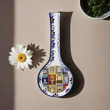 Load image into Gallery viewer, Traditional Portuguese Windows Decorative Ceramic Spoon Rest, Utensil Holder