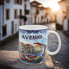 Load image into Gallery viewer, Traditional Portugal Aveiro Blue Ceramic Coffee Mug Gift Box