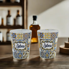 Load image into Gallery viewer, Lisbon Portugal Traditional Tram Shot Glasses, Set of 2