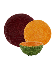 Load image into Gallery viewer, Bordallo Pinheiro Amazonia 3 Piece Dinnerware Set, Green Bowl