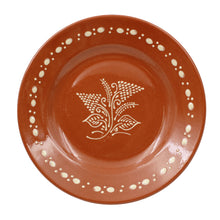 Load image into Gallery viewer, Hand-Painted Traditional Terracotta Dinner Plates with Unique Floral Designs, Set of 4