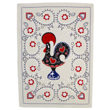 Load image into Gallery viewer, Traditional Portuguese Good Luck Rooster Cotton Kitchen Dish Towel, Set of 2