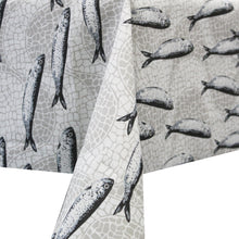 Load image into Gallery viewer, 100% Cotton Portuguese Sardines and Cobblestone Made in Portugal Tablecloth