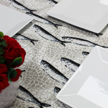 Load image into Gallery viewer, 100% Cotton Portuguese Sardines and Cobblestone Made in Portugal Tablecloth