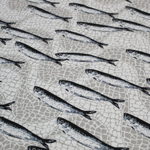 Load image into Gallery viewer, 100% Cotton Portuguese Sardines and Cobblestone Made in Portugal Tablecloth
