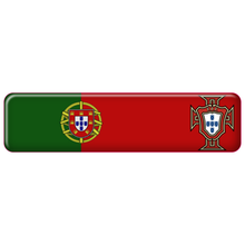 Load image into Gallery viewer, Portugal Rectangular Flag Domed Stickers – FPF Design, Set of 3