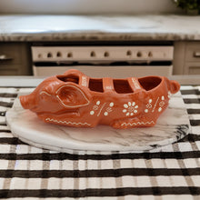 Load image into Gallery viewer, Traditional Portuguese Clay Terracotta Hand-Painted Sleeping Pig Sausage Roaster
